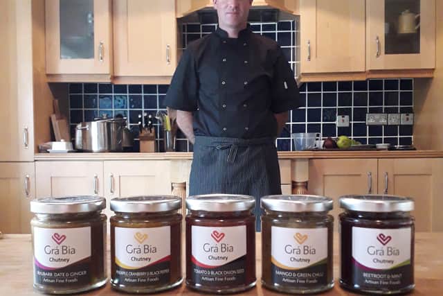 Benoit le Houerou, French trained chef, is handcrafting chutneys at home in Bryansford, near Newcastle