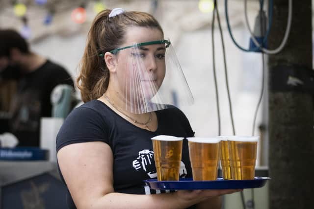 It will take much getting used to but this is how we should expect to receive our drinks when in restaurants and pubs after the COVID-19 pandemic.