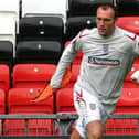 File photo of England's Dean Ashton during a training session at Old Trafford, Manchester in 2006.