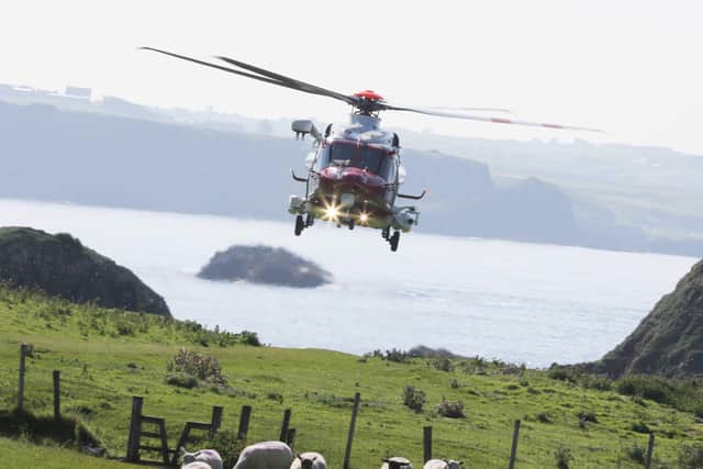 The rescue at Ballintoy Harbour