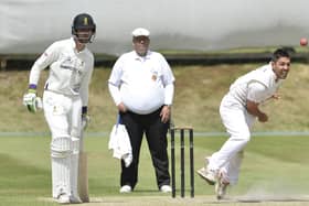 Ruhan Pretorious bowling for North Down.