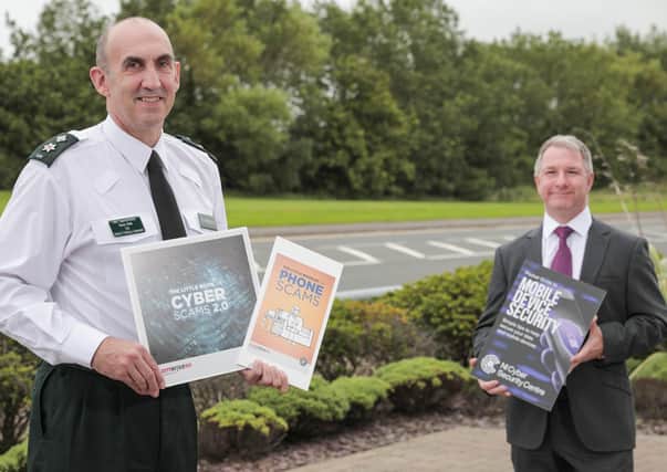 Chief Superintendent Simon Walls and Joe Dolan, head of NI Cyber Security Centre