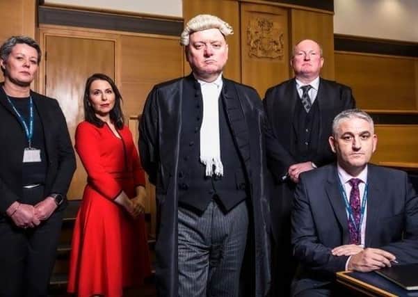 Thomas Leonard Ross QC (centre), in a promo image for the BBC documentary ‘Murder Trial: The Disappearance Of Margaret Fleming’.