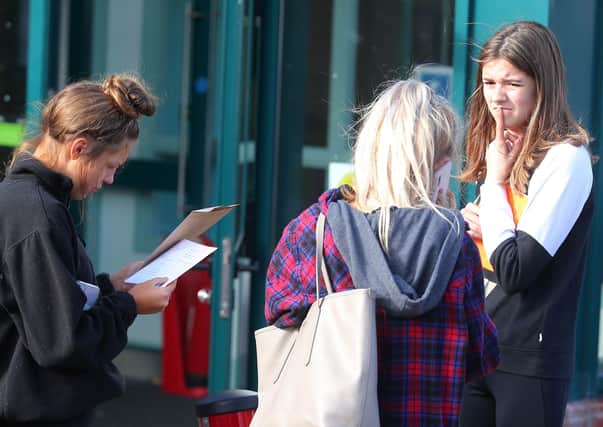 Bloomfield Collegiate pupils pictured at the school after receiving their GCSE results. 


Picture by Jonathan Porter/PressEye