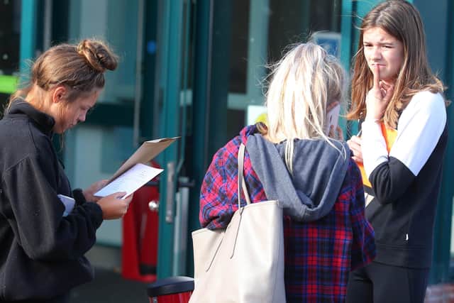 Bloomfield Collegiate pupils pictured at the school after receiving their GCSE results.
Picture by Jonathan Porter/PressEye