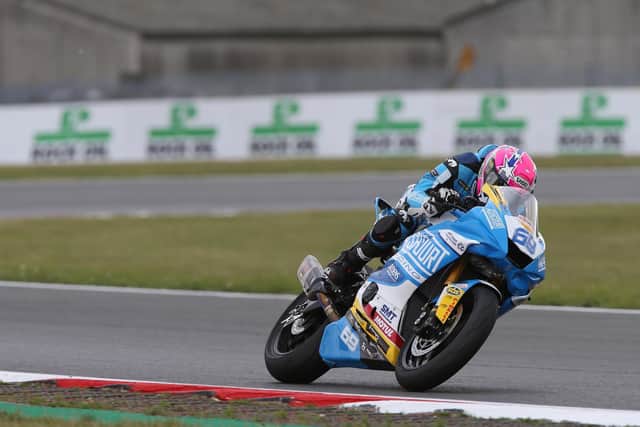 Lee Johnston twice finished third in the British Supersport races at Snetterton on the Ashcourt Racing Yamaha. Picture: David Yeomans.