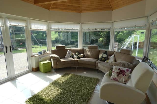 A delightful sun room.