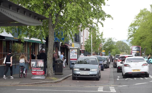 The council plan would see lanes closed traffic on the Ormeau Road at designated times