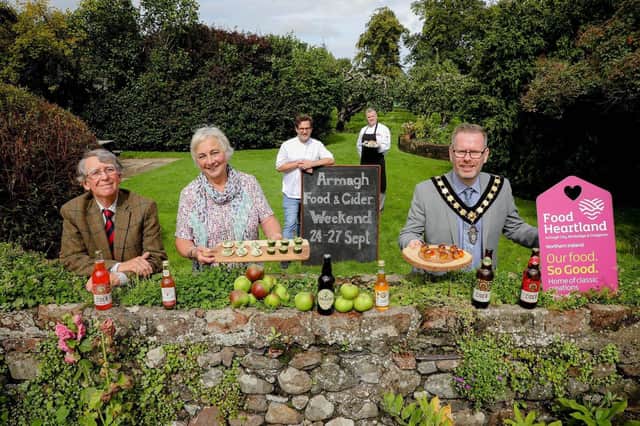 Pictured (L-R): John and Jane Nicholson from Crannagael House, Gareth Reid from 4 Vicars Catering, John Whyte, Head Chef at Armagh City Hotel and Lord Mayor of Armagh City, Banbridge and Craigavon Borough Council, Councillor Kevin Savage. Picture: Philip Magowan