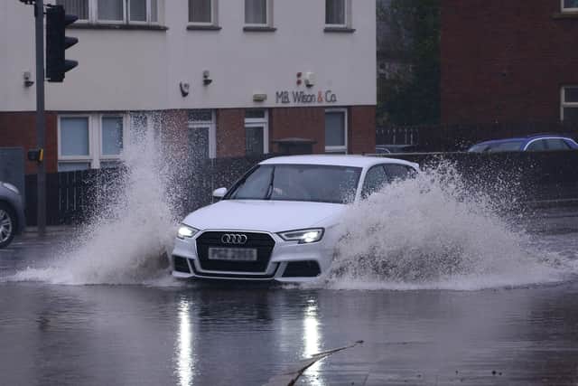 Roads flooded as Storm Francis hits across Belfast. 
Picture By: Arthur Allison/ Pacemaker Press