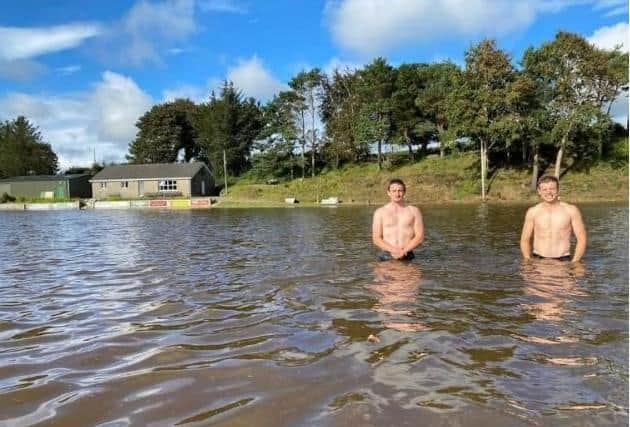 Dundrum Cricket Club skipper James Martin and Conor Moag did not get the call that practise was off after Storm Francis, but went in for a  swim instead. The club also offered its help to anyone affected by the floods in Newcastle.