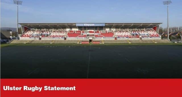 Ulster Rugby statement