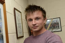 Brett Savage pictured at the  Beyond the Battlefield office in Newtownards.Picture By: Arthur Allison, Pacemaker.