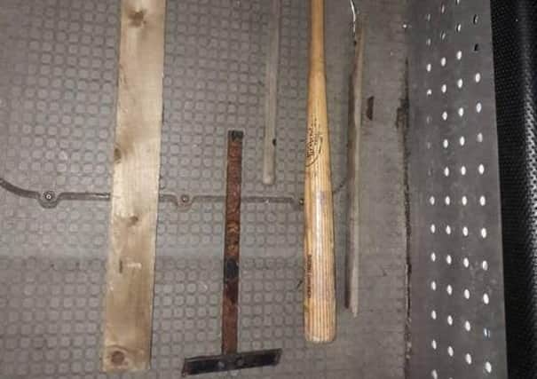 Weapons seized by the PSNI on Police East Belfast Facebook