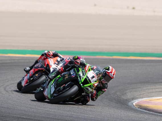 Jonathan Rea won two races at Motorland Aragon in Spain on Sunday to reclaim the lead of the World Superbike Championship.