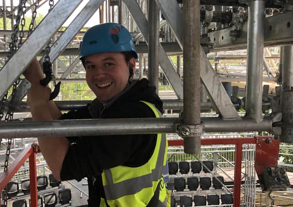 Working at the build of Shakespeare’s Rose Theatre 2019