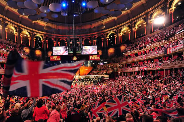 A previous Last Night of the Proms at the Albert Hall. The BBC threatened to remove patriotic songs and later decided to diminish the tradition by playing only orchestral versions