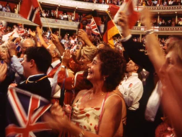 An audience at the Last Night of the Proms