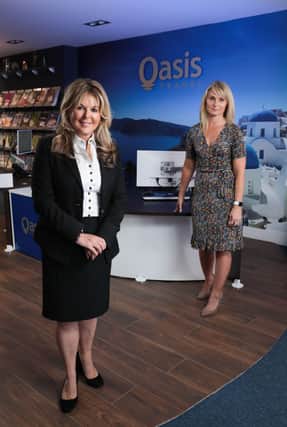 Sandra Corkin, managing director at Oasis Travel is pictured with Michelle Wilson, business banking manager at Danske Bank