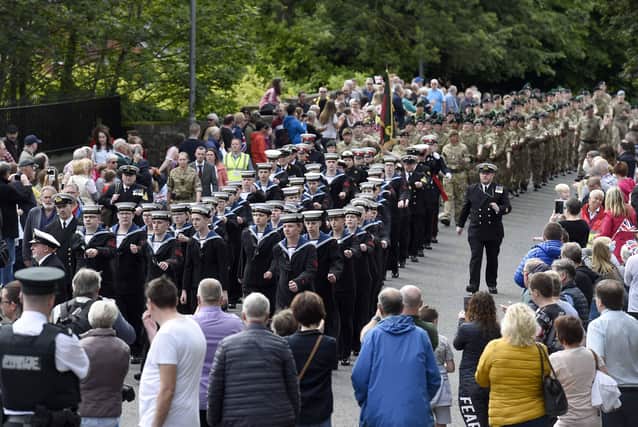 An Armed Forces Day parade in Lisburn last year