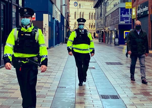 On patrol in Belfast