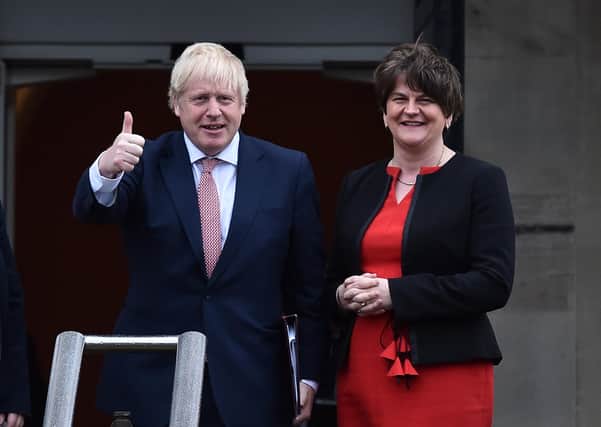 Why would Arlene Foster surrender on the Irish Sea border when even Boris Johnson is said to be attempting to alter it? Photo: Charles McQuillan/Getty