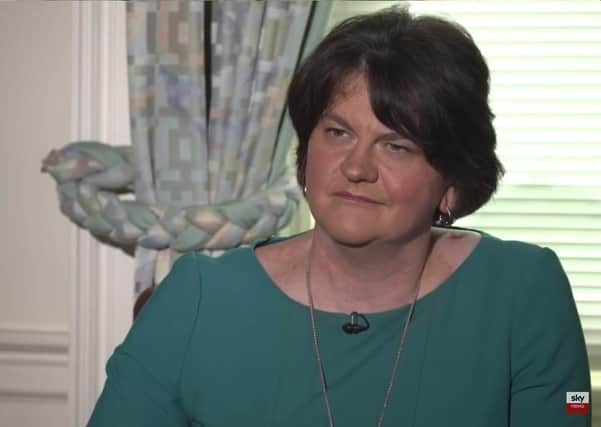 Arlene Foster spoke to Sky News’ deputy political editor Sam Coates
