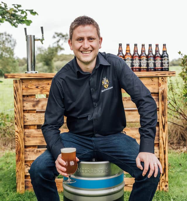 Ryan McCracken of McCracken’s Real Ales in Portadown - still growing sales here and in Britain