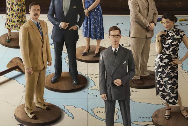 Walter Blackett, Joan Blackett, Mr Webb, Sylvia Blackett, Matthew Webb, Major Archer and Vera Chiang make more then players in The Singapore Grip