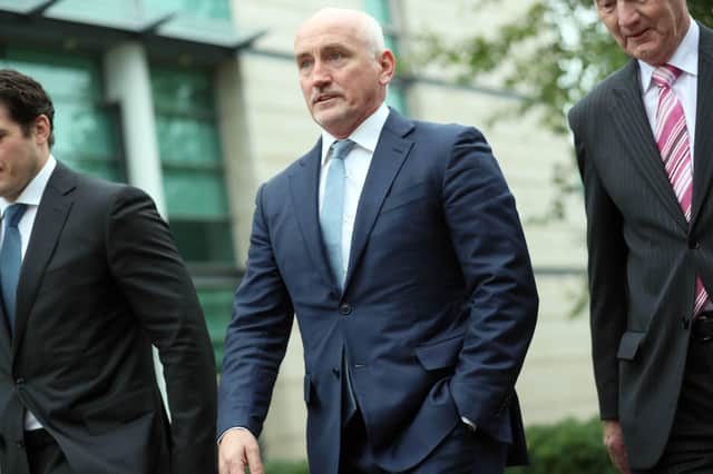 Barry McGuigan arrives at the High Court