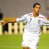 England's Theo Walcott celebrates scoring his hat-trick during the World Cup Qualifying Group Six match at the Stadion Maksimirl, Zagreb, Croatia