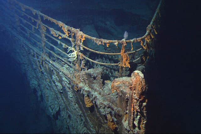 Bow of the Titanic photographed in 2004