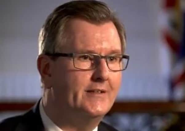 Jeffrey Donaldson on BBC Spotlight, March 3 2020, where he said the customs border in the Irish Sea does not impact on sovereignty. Screengrab from BBC