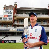 England's Alec Stewart stands in front of the Oval pavilion, London in 2003. Pic by PA.