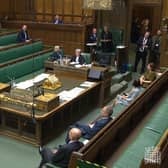 A vote is read out in the House of Commons, London for the United Kingdom Internal Market Bill which has cleared its first Commons hurdle after MPs approved giving it a second reading by 340 votes to 263, a majority of 77. Photo: PA Wire