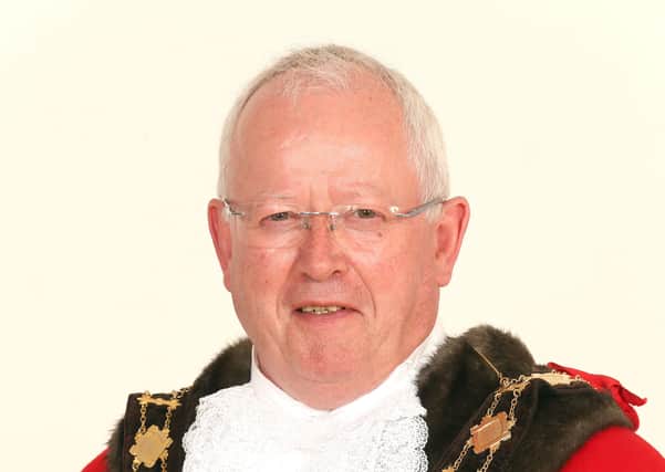 The former Mayor of Antrim and Newtownabbey, Ald John Smyth.