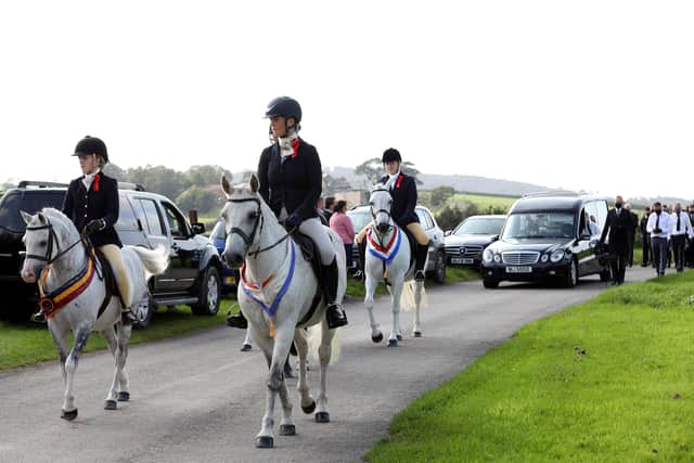 Funeral cortege for Portaferry teenager Ellie McDonnell who died this week after a quad bike accident on her family farm last year