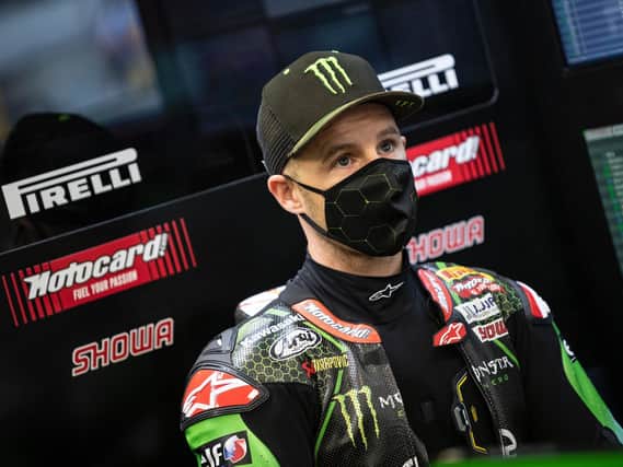 Jonathan Rea had a lucky escape in the Superpole race at Catalunya on Sunday.