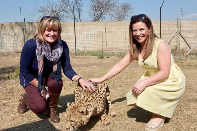 Laura Greer in South Africa with Catherine Fulvio