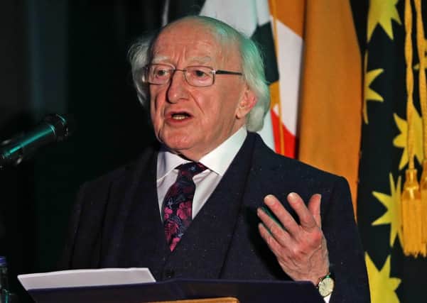 Irish President Michael D Higgins makes a speech to the Birmingham Irish Association, on the first day of an official visit to Birmingham. PRESS ASSOCIATION Photo. Picture date: Monday February 11, 2019. See PA story IRISH Higgins. Photo credit should read: Aaron Chown/PA Wire