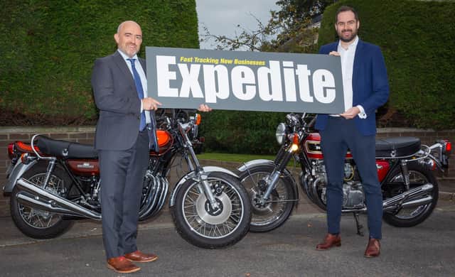 Jonathan McAlpin, CEO of East Belfast Enterprise, is joined by Daniel Glover, MD of Pacem Accounting & Tax Advisory, to launch the Expedite Programme