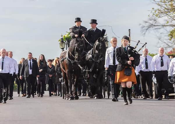 The funeral procession of Francie McNally – the first of a number of republican send-offs which attracted criticism due to the lockdown