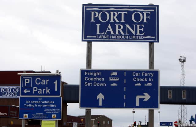 The port of Larne, where there will be checks