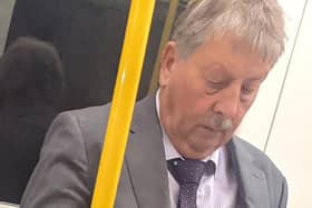 DUP MP Sammy Wilson has been caught on camera not wearing a face mask on public transport.