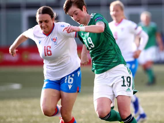 Northern Ireland star Kirsty McGuinness netted a hat-trick for Sion Swifts