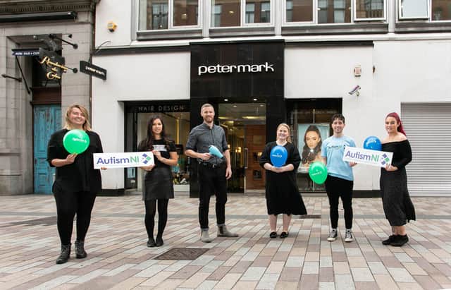 Peter Wilkinson, Area manager at Peter Mark and the team at Arthur Street are pictured at the launch of the 2020 Petermarkathon