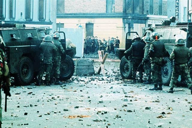 Disorder in Londonderry on what became known as Bloody Sunday