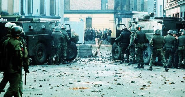 Disorder in Londonderry on what became known as Bloody Sunday