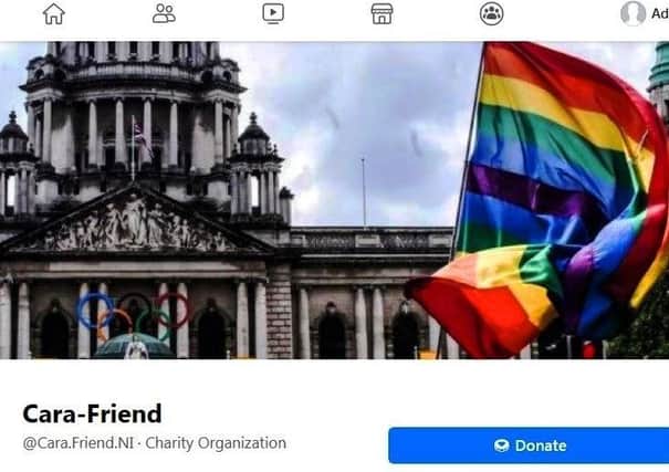 The Facebook page for Cara-Friend, which says it supports both the police and Alexa Moore