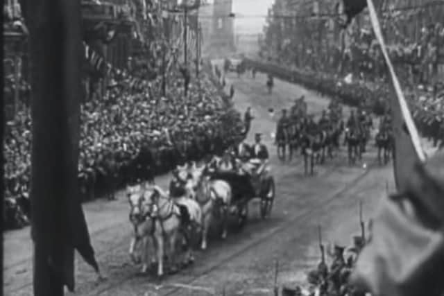 George V in Belfast in 1921 during his visit for the opening of the new NI Parliament